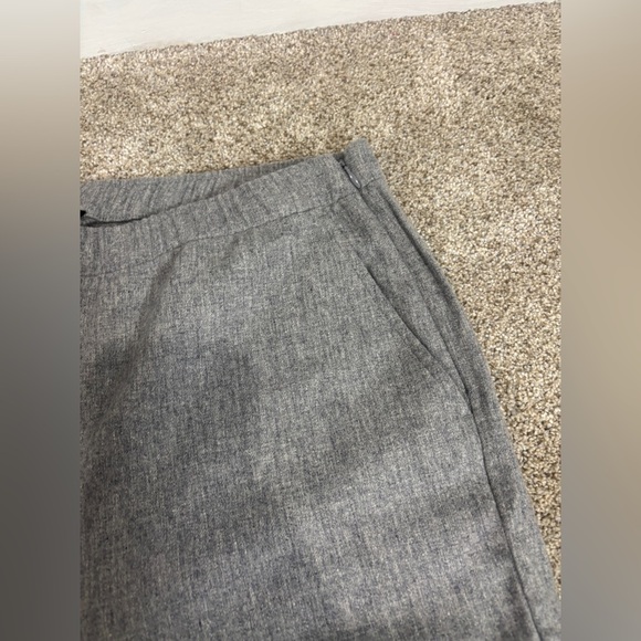 Eileen Fisher 100% Wool Elastic Waist High Rise Wide Leg Pants Large Grey - Picture 10 of 10